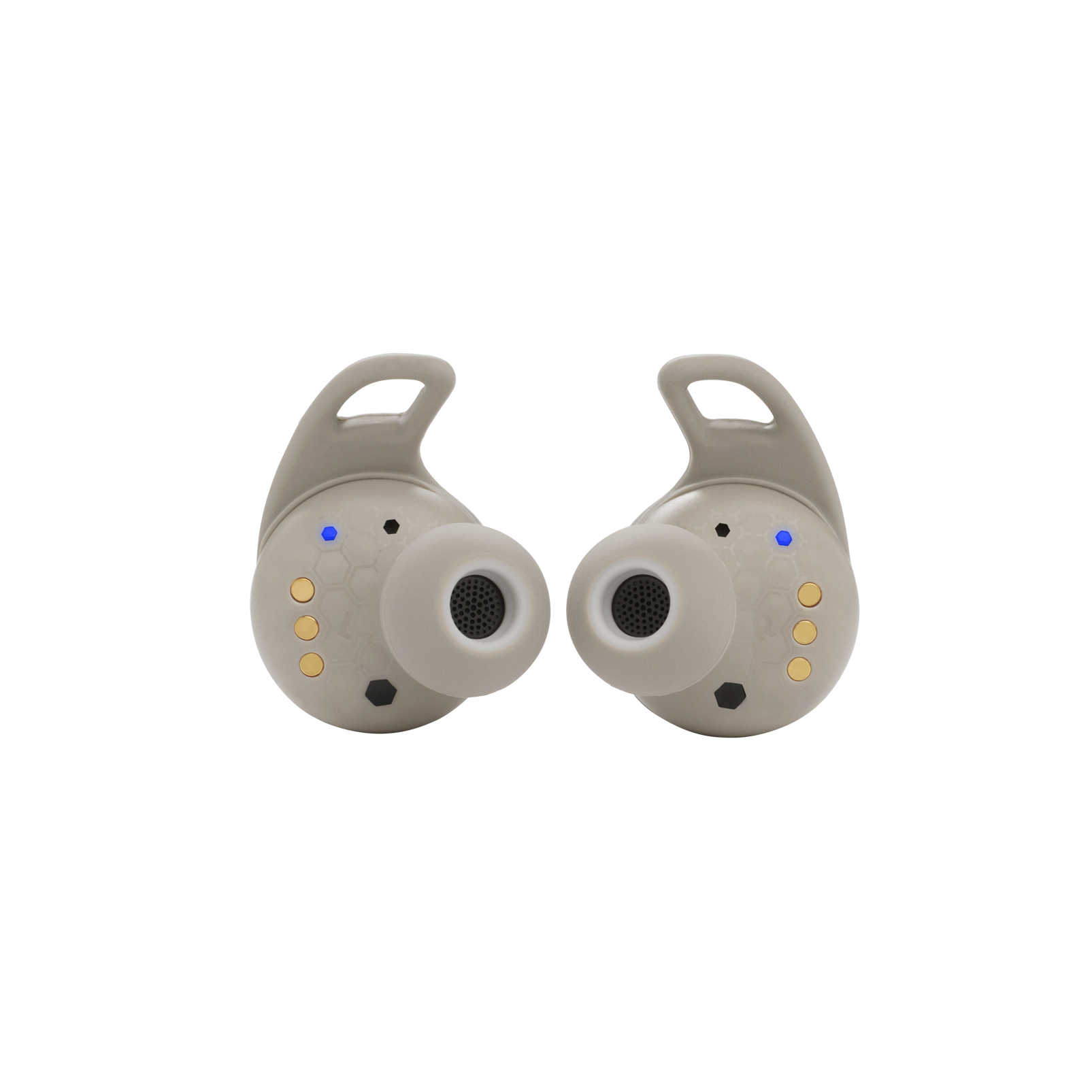 JBL Reflect Flow Pro - White - Waterproof true wireless Noise Cancelling active sport earbuds - Back